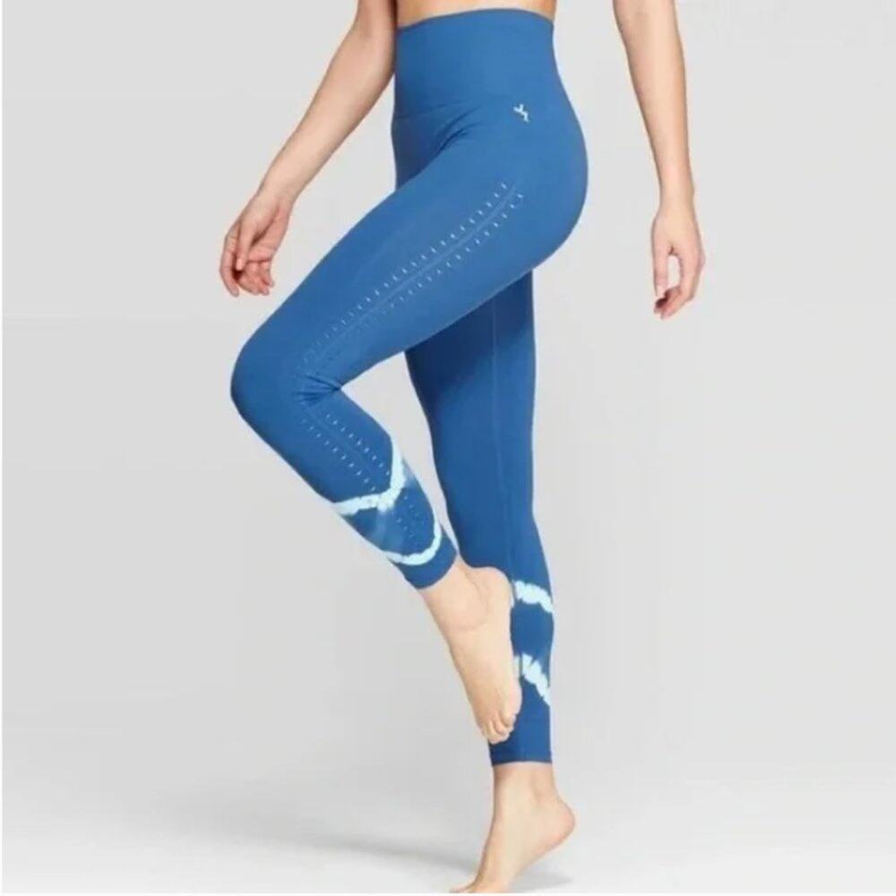 NWOT Joy Lab Blue Tie Dye 7/8 Leggings Size M